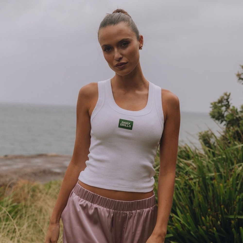 Daily Drills Logo Ribbed Tank